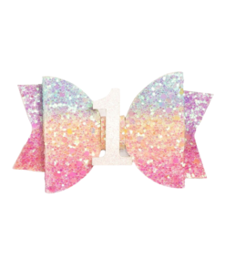 Pastel Rainbow Birthday Hair Clip - Age One
