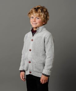 Mock Neck Cardigan (Dark Gray)