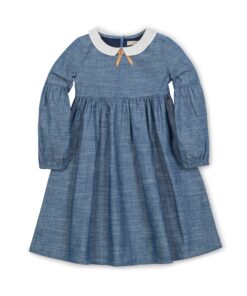 Chambray Empire Dress (Blue 2T-12)